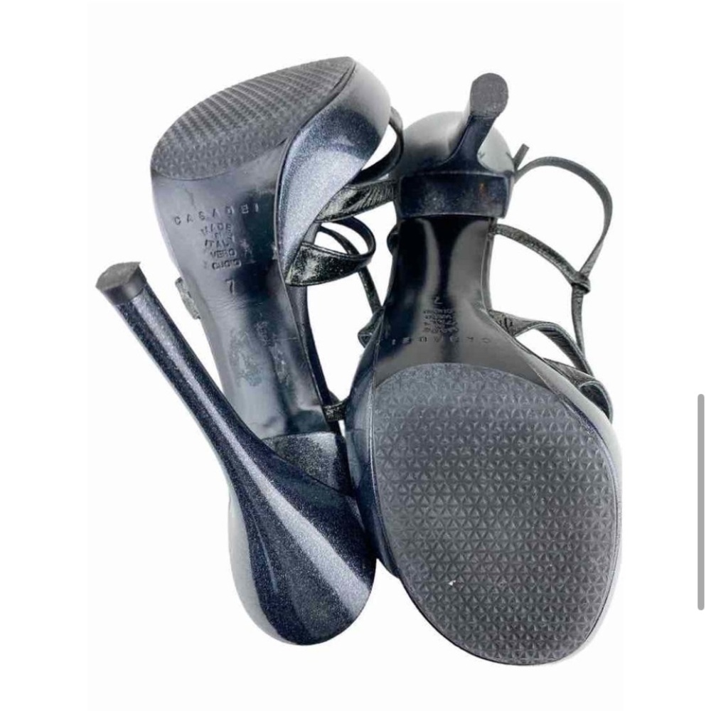 CASADEI strappy pewter heels - Picture 4 of 7